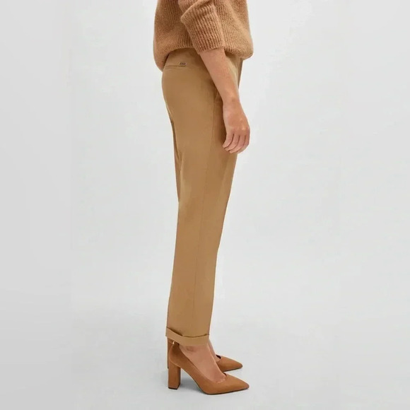 HUGO BOSS REGULAR-FIT TROUSERS IN STRETCH-COTTON TWILL SIZE 8 NWOT - Picture 2 of 11